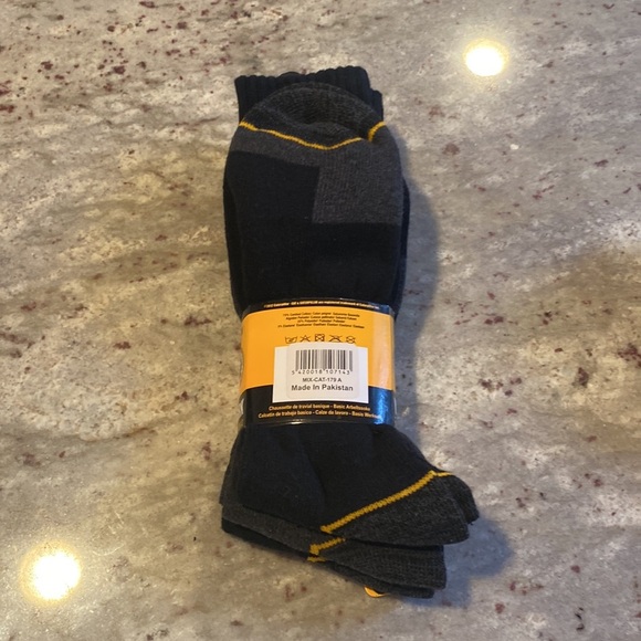 NWT CAT (Caterpillar) 3 pack Mens work socks black. Size 8-12 - Picture 3 of 9